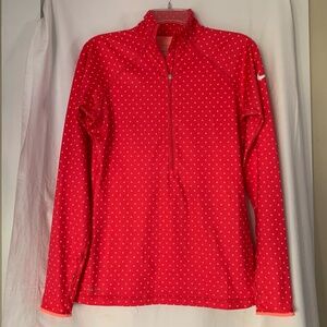 Nike polka dot Pro Dri Fit 1/2 zip pullover